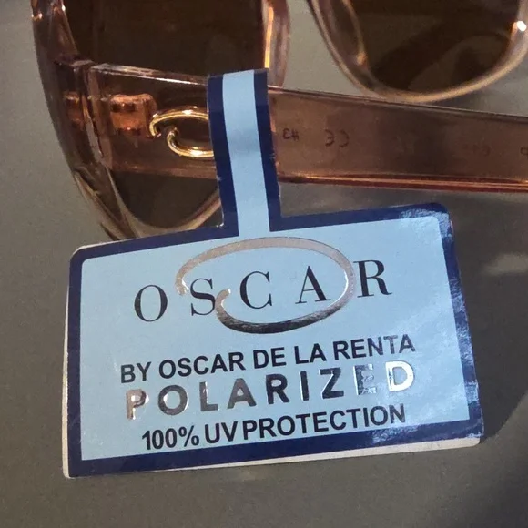 OSCAR by OSCAR DE LA RENTA NWT Translucent Frame Polarized Sunglasses - Picture 6 of 12